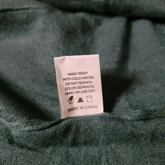 Debut women's Green Cardigan Sweater Size M Long Sleeve Open Pockets slit sides - Picture 9 of 10